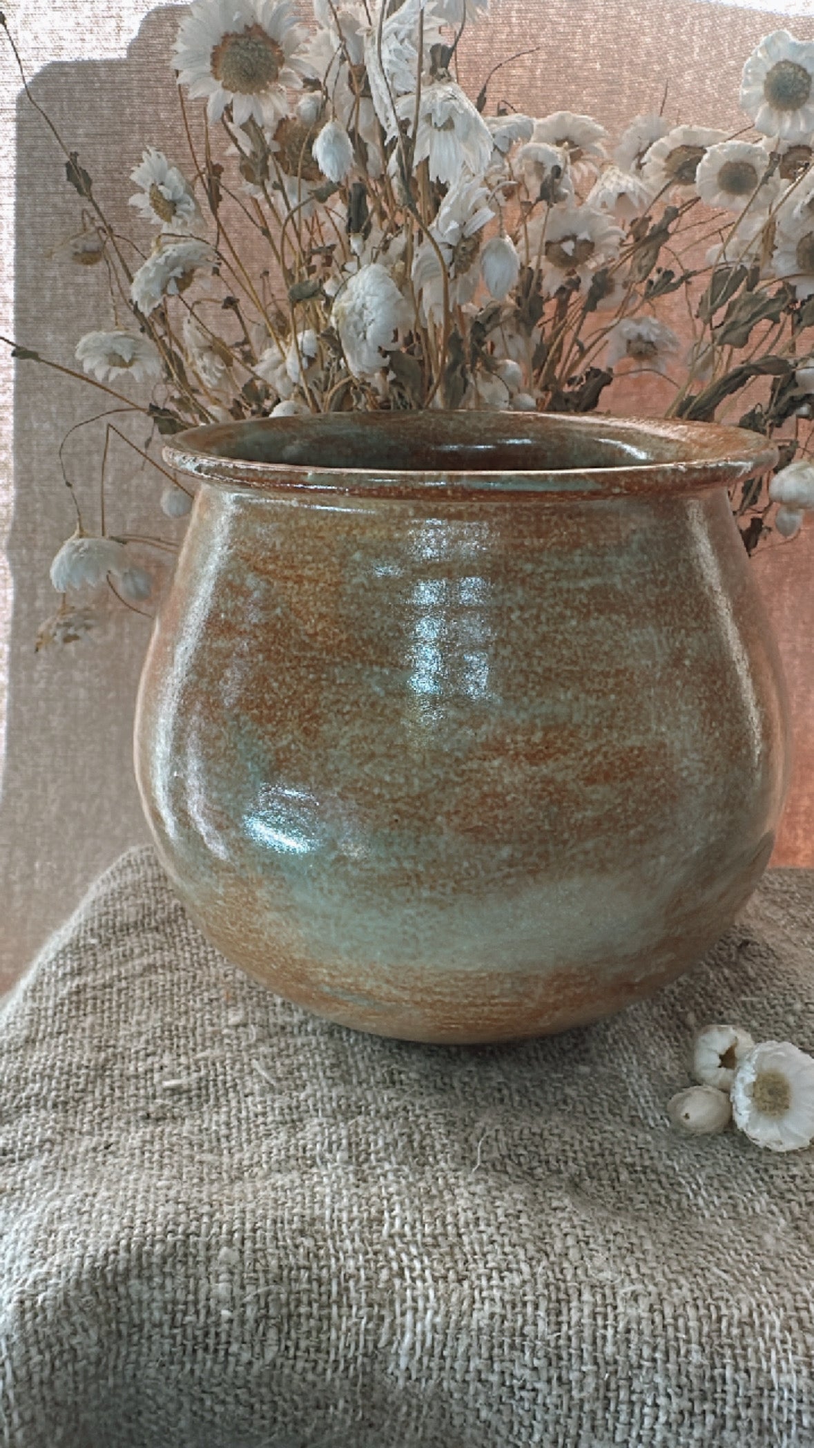 Brown Round Vase