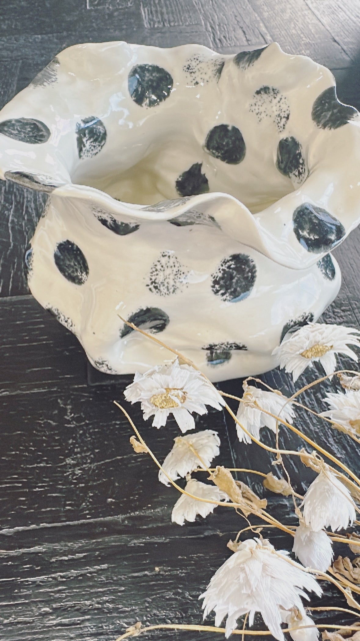 Black Dot Vase
