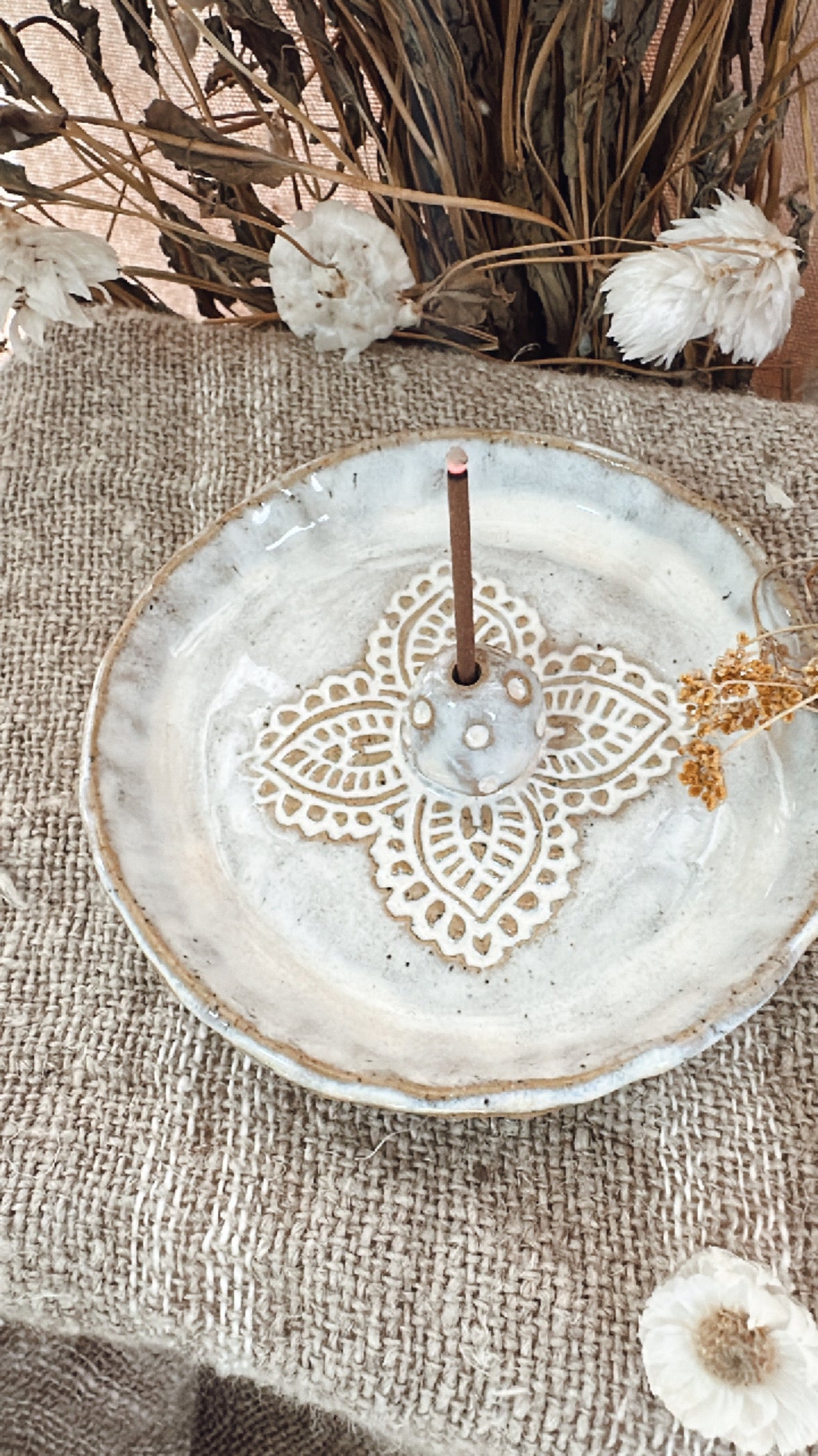 Pearly Incense Holder
