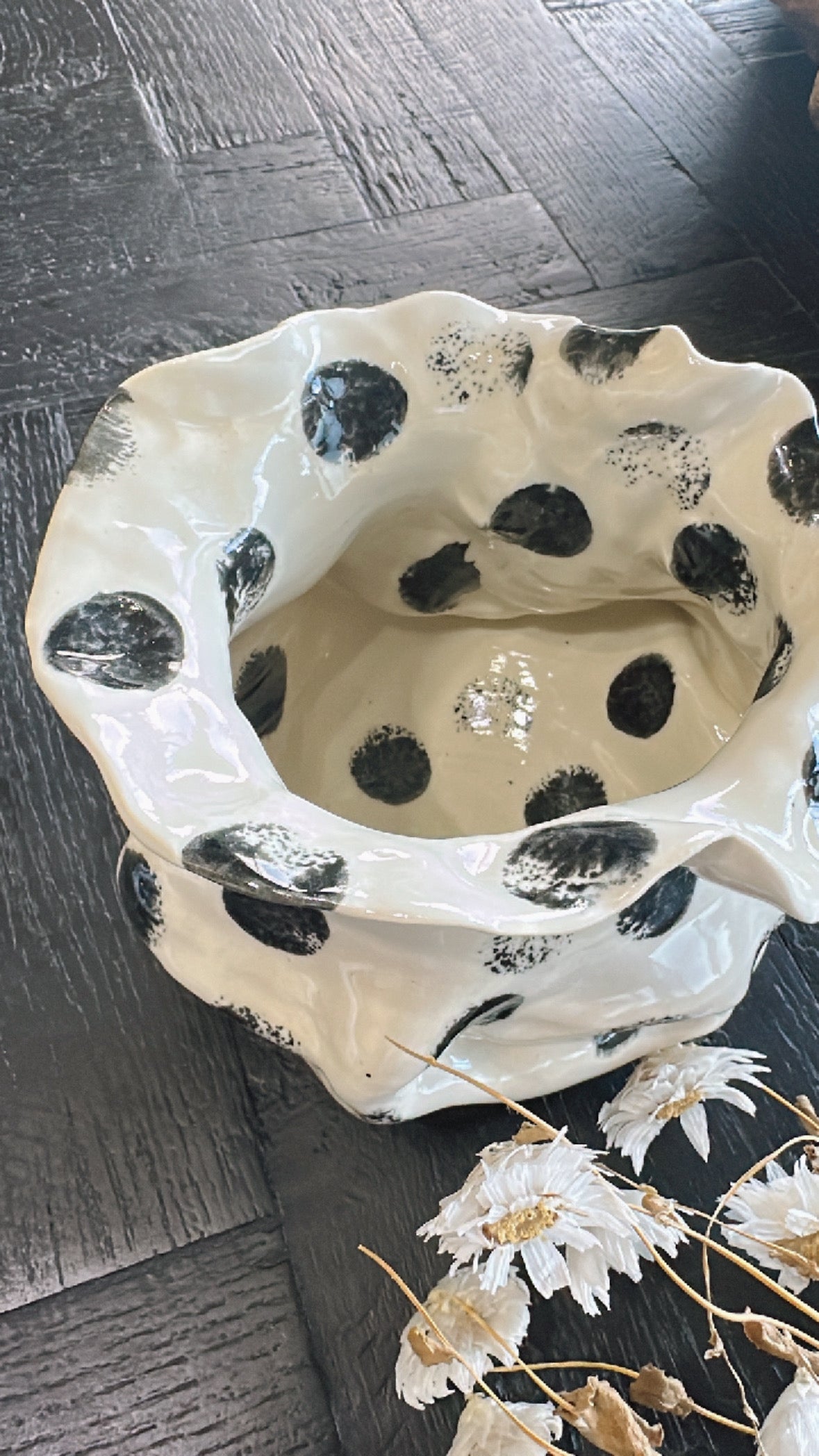 Black Dot Vase
