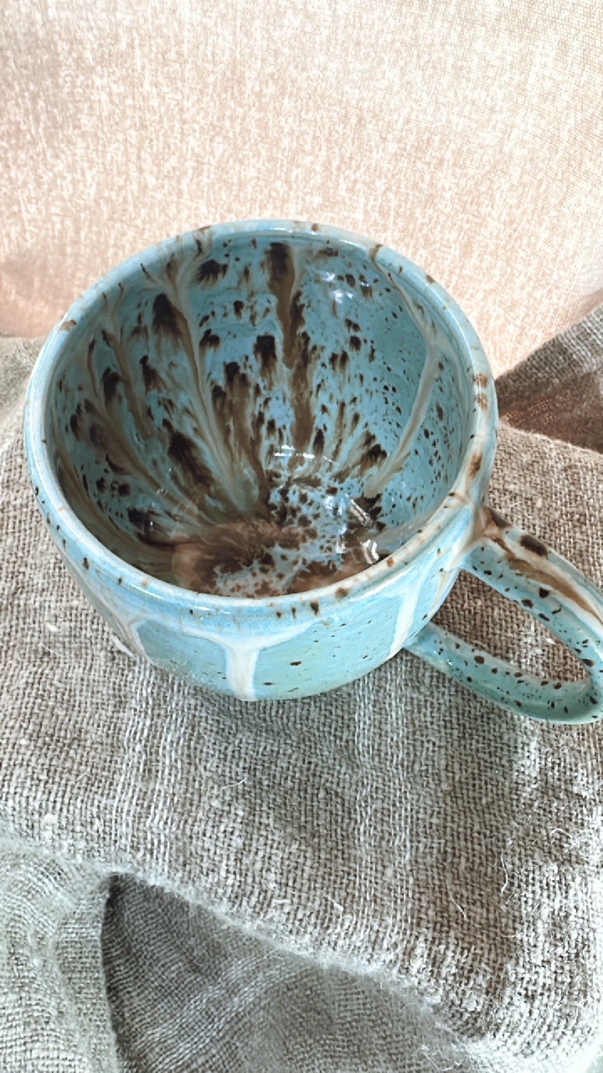 Blue/Brown Dribble Mug