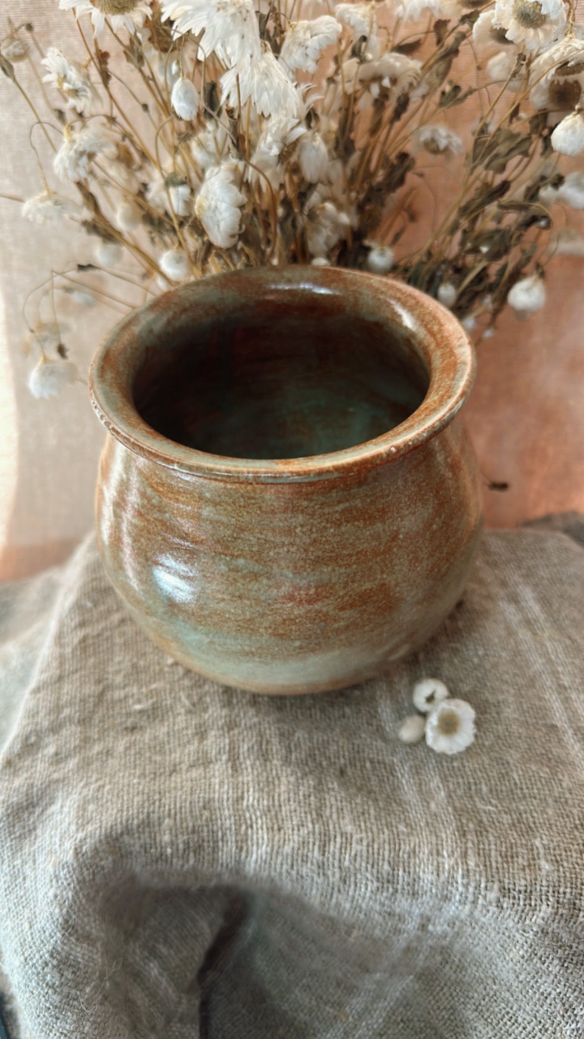 Brown Round Vase