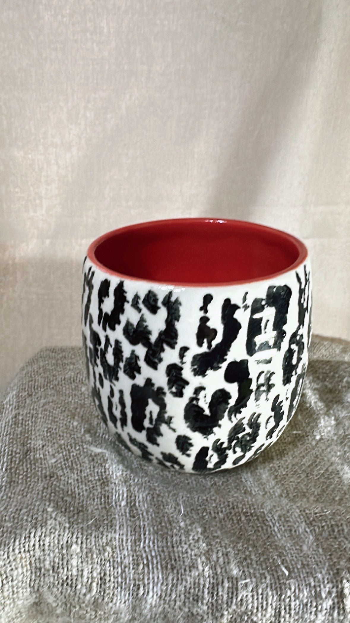 Red Leopard Print Cup