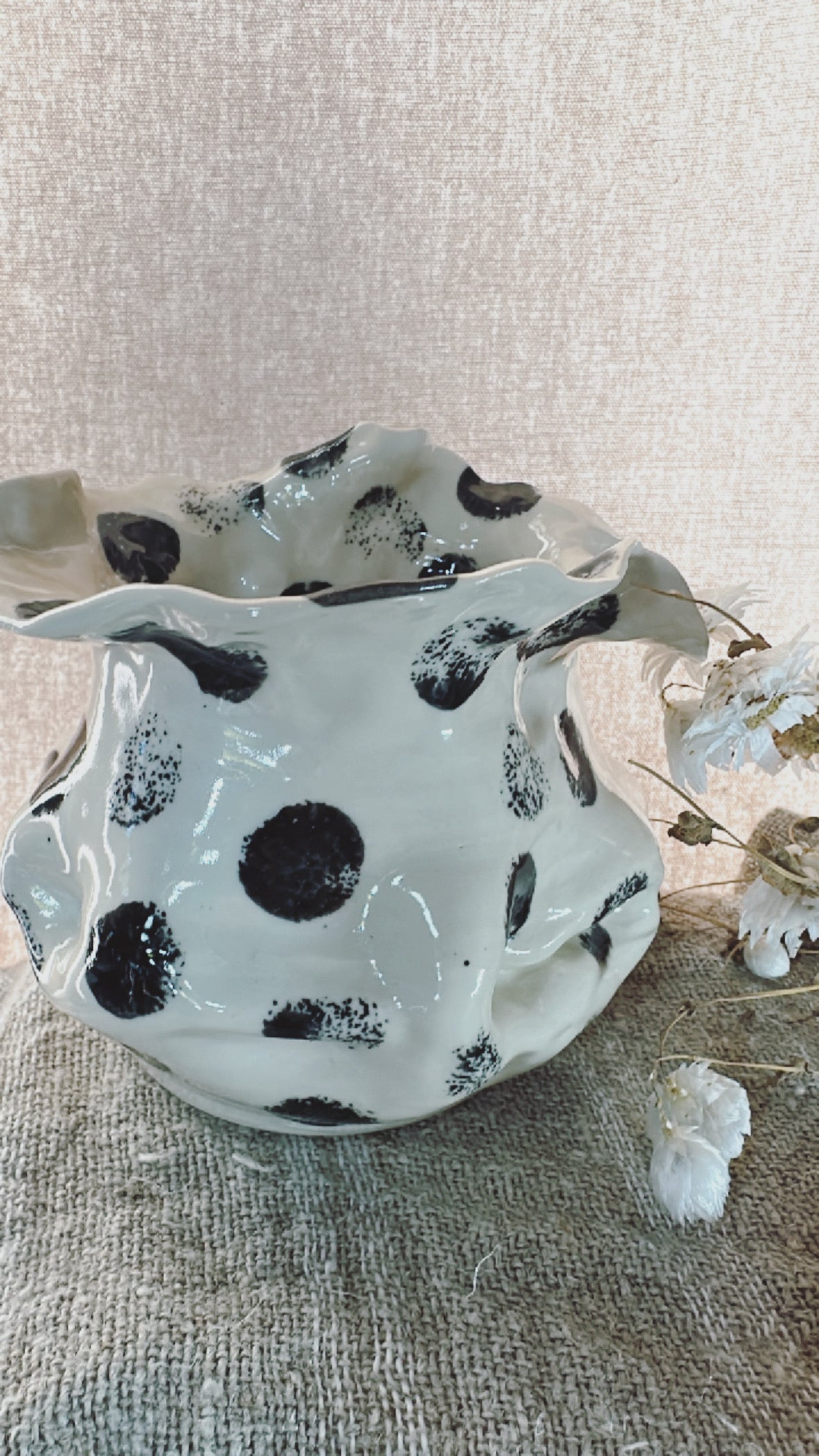 Black Dot Vase