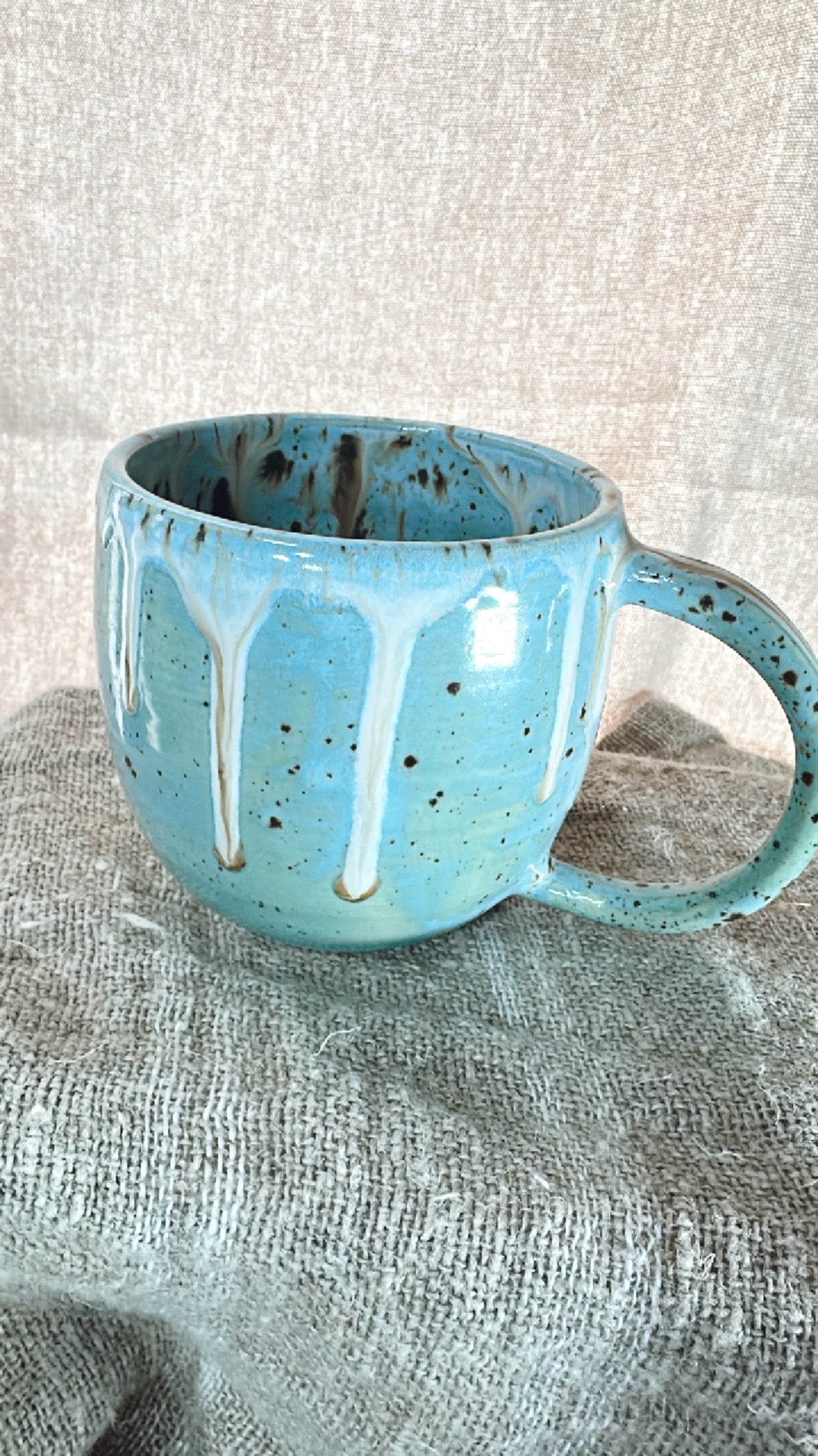 Blue/Brown Dribble Mug