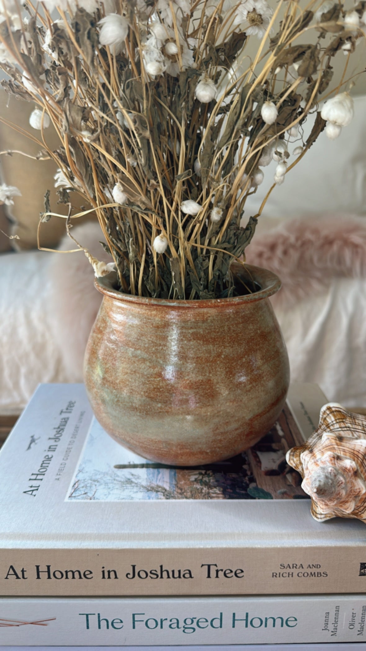 Brown Round Vase
