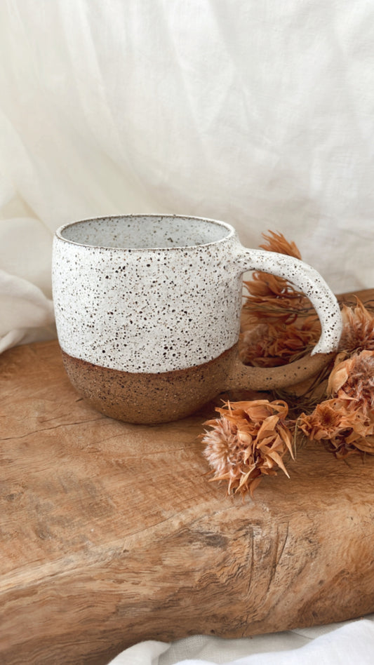 White Rustic Mug