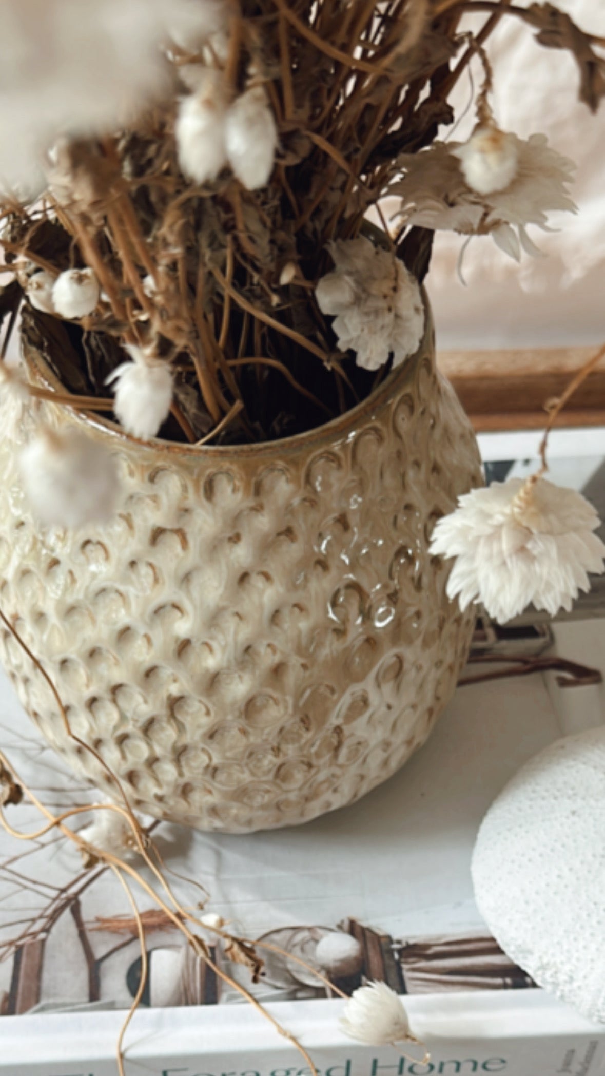 Cream/Sage Vase