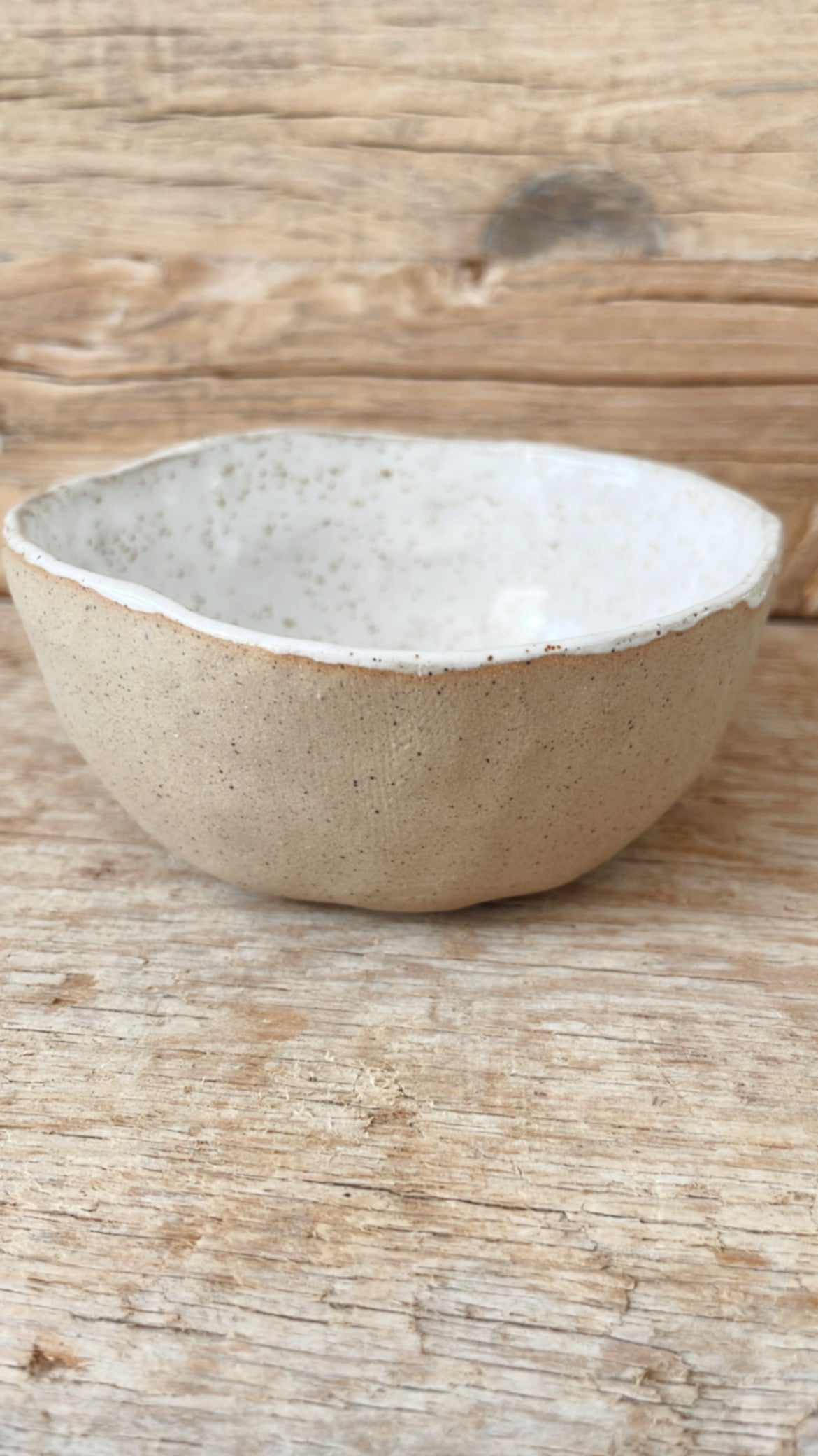 White Speckled Dip Bowl