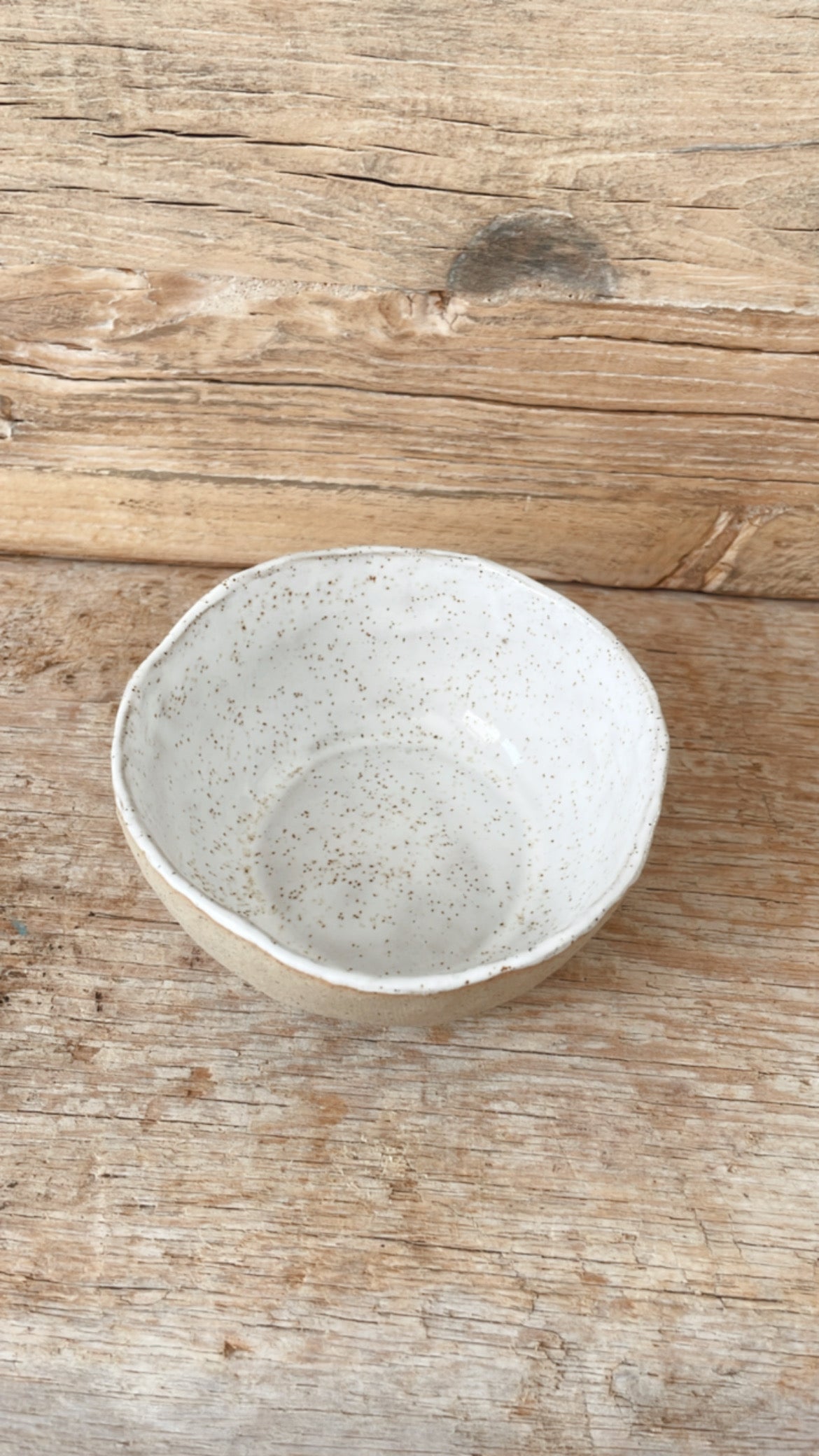 White Speckled Dip Bowl