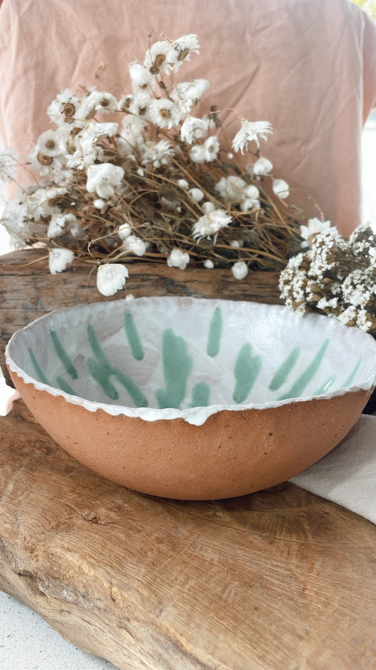 White and Green Bowl