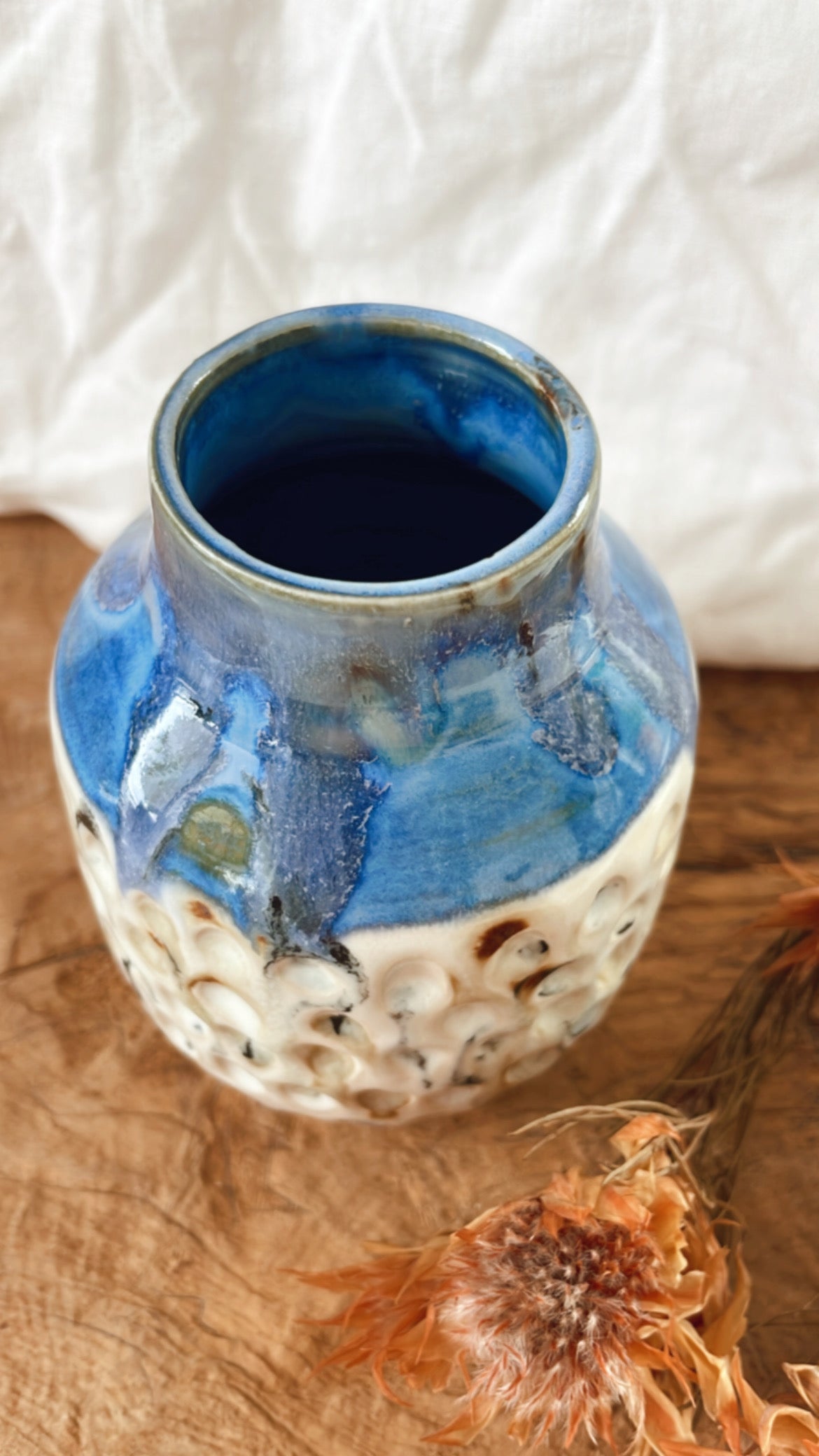 Blue Melting Cream Vase